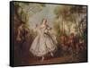 'Mlle. Camargo Dancing', 1730, (c1915)-Nicolas Lancret-Framed Stretched Canvas