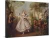 'Mlle. Camargo Dancing', 1730, (c1915)-Nicolas Lancret-Stretched Canvas