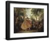 Mlle Camargo Dancing-Nicolas Lancret-Framed Art Print