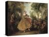 Mlle Camargo Dancing-Nicolas Lancret-Stretched Canvas