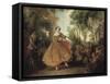 Mlle Camargo Dancing-Nicolas Lancret-Framed Stretched Canvas