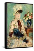 Mlle Charlotte Berthier. Dated: 1883. Dimensions: overall: 92.1 x 73 cm (36 1/4 x 28 3/4 in.) f...-Auguste Renoir-Framed Stretched Canvas