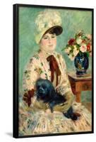 Mlle Charlotte Berthier. Dated: 1883. Dimensions: overall: 92.1 x 73 cm (36 1/4 x 28 3/4 in.) f...-Auguste Renoir-Framed Poster