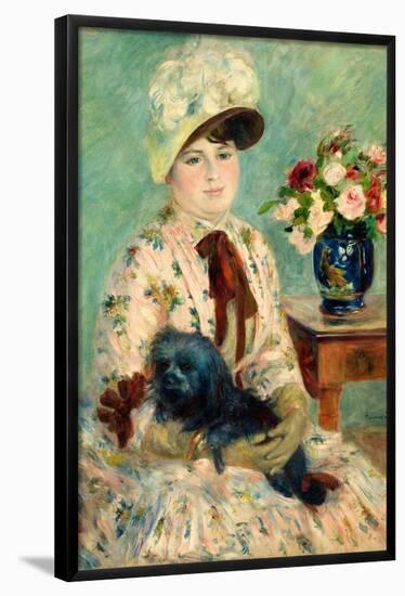 Mlle Charlotte Berthier. Dated: 1883. Dimensions: overall: 92.1 x 73 cm (36 1/4 x 28 3/4 in.) f...-Auguste Renoir-Framed Poster