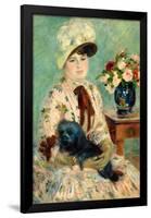 Mlle Charlotte Berthier. Dated: 1883. Dimensions: overall: 92.1 x 73 cm (36 1/4 x 28 3/4 in.) f...-Auguste Renoir-Framed Poster