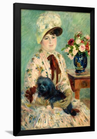 Mlle Charlotte Berthier. Dated: 1883. Dimensions: overall: 92.1 x 73 cm (36 1/4 x 28 3/4 in.) f...-Auguste Renoir-Framed Poster