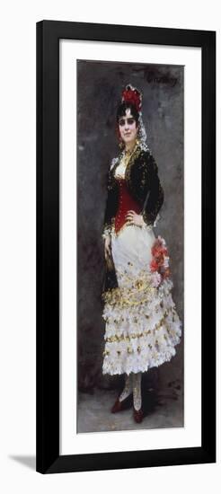 Mlle Galli-Marie in the Role of Carmen, 1884-Henri Lucien Doucet-Framed Premium Giclee Print