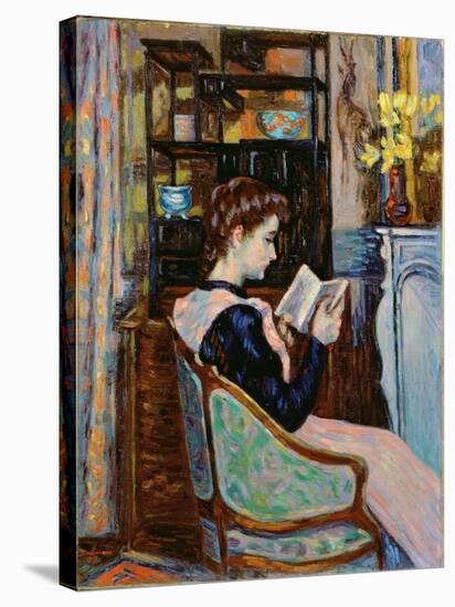 Mlle. Guillaumin Reading, 1907-Armand Guillaumin-Stretched Canvas