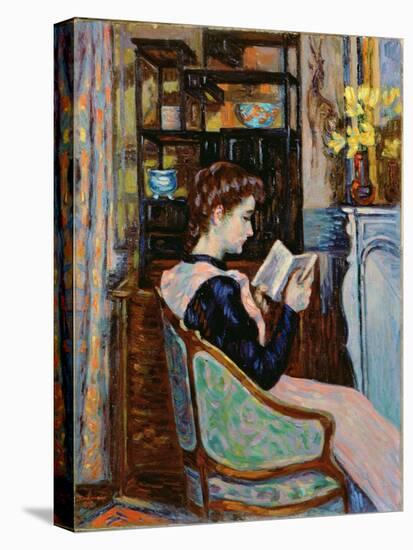 Mlle. Guillaumin Reading, 1907-Armand Guillaumin-Stretched Canvas
