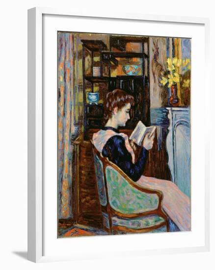 Mlle. Guillaumin Reading, 1907-Armand Guillaumin-Framed Giclee Print