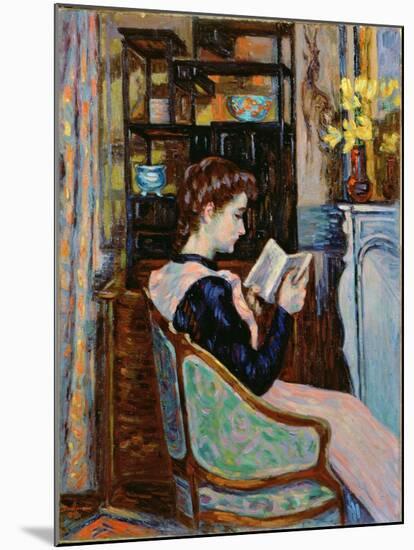 Mlle. Guillaumin Reading, 1907-Armand Guillaumin-Mounted Giclee Print