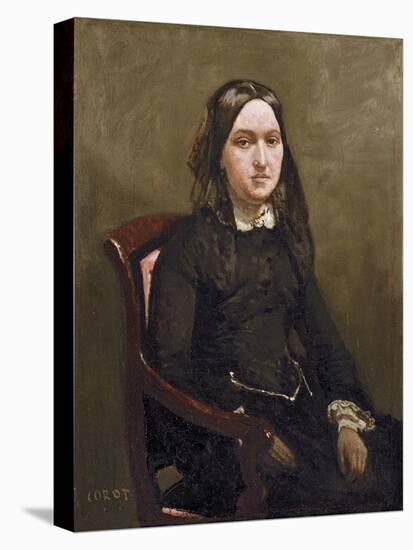 Mme Bison, 1852-Jean-Baptiste-Camille Corot-Stretched Canvas
