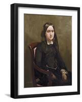 Mme Bison, 1852-Jean-Baptiste-Camille Corot-Framed Giclee Print