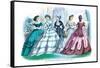 Mme. Demorest's Mirror of Fashions, 1840-null-Framed Stretched Canvas