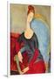 Mme Hebuterne in a Blue Chair, 1918-Amedeo Modigliani-Framed Giclee Print