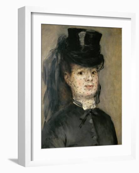 Mme. Henriette Darras, Wife of Capt. Paul Darras, 1873-Pierre-Auguste Renoir-Framed Giclee Print