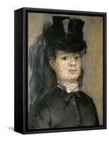 Mme. Henriette Darras, Wife of Capt. Paul Darras, 1873-Pierre-Auguste Renoir-Framed Stretched Canvas