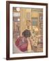 Mme Hessel Seated in Front of a Glassed Armoire, 1906-Edouard Vuillard-Framed Giclee Print