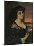 Mme L... (Laure Borreau), 1863 (Oil on Fabric)-Gustave Courbet-Mounted Giclee Print