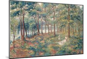 Mme, Lebasque with Her Daughter on the Bank of the River Marne, C. 1899-Henri Lebasque-Mounted Giclee Print