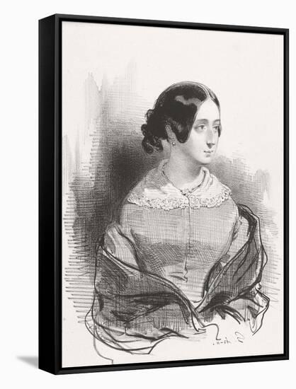 Mme. Montigny, 1842-Paul Gavarni-Framed Stretched Canvas