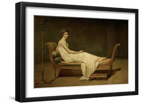 Mme. Recamier (1777-1849), 1780-Jacques-Louis David-Framed Giclee Print