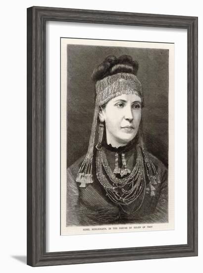 Mme.Schliemann and Jewels-null-Framed Art Print