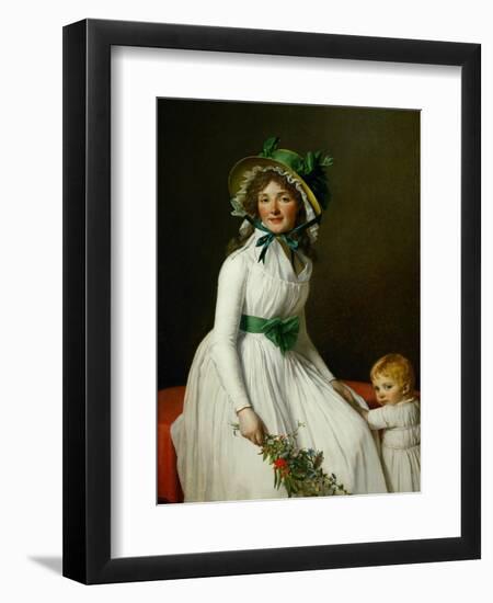 Mme. Seriziat and Her Son-Jacques-Louis David-Framed Giclee Print