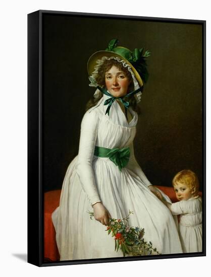 Mme. Seriziat and Her Son-Jacques-Louis David-Framed Stretched Canvas