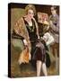 Mme Valtat and Her Son with a Banjo; Mme Valtat Et Son Fils Au Banjo, 1925 (Oil on Canvas)-Louis Valtat-Stretched Canvas