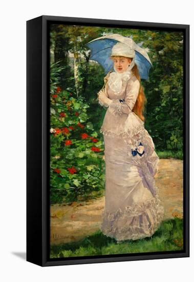 Mme. Valtesse de la Bigne. Oil on canvas (1889) 200 x 122 cm Inv. 20059.-Henri Gervex-Framed Stretched Canvas