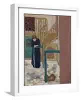 Mme Vuillard in a Set Designer's Studio, 1893-94-Edouard Vuillard-Framed Giclee Print