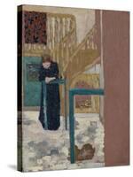 Mme Vuillard in a Set Designer's Studio, 1893-94-Edouard Vuillard-Stretched Canvas