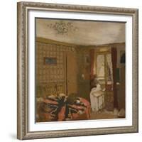 Mme Vuillard Sewing by the Window, rue Truffaut, c.1899-Edouard Vuillard-Framed Giclee Print