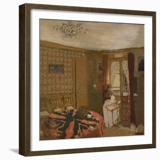 Mme Vuillard Sewing by the Window, rue Truffaut, c.1899-Edouard Vuillard-Framed Giclee Print