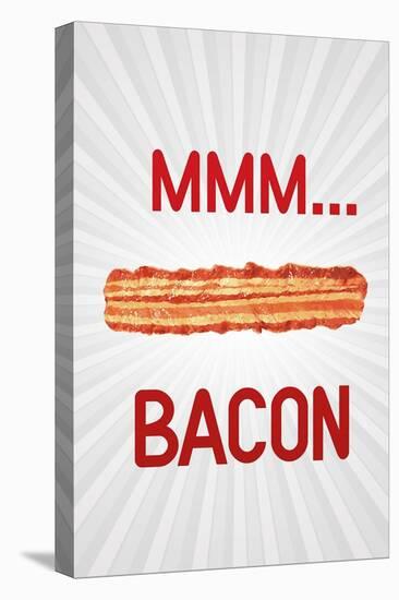 MMM... Bacon Art Poster Print-null-Stretched Canvas