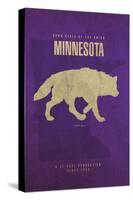 MN State Minimalist Posters-Red Atlas Designs-Stretched Canvas