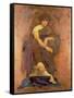 Mnemosyne, the Mother of the Muses-Frederick Leighton-Framed Stretched Canvas