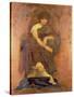 Mnemosyne, the Mother of the Muses-Frederick Leighton-Stretched Canvas