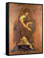 Mnemosyne, the Mother of the Muses-Frederick Leighton-Framed Stretched Canvas