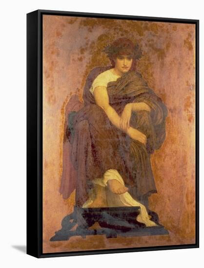 Mnemosyne, the Mother of the Muses-Frederick Leighton-Framed Stretched Canvas