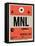 MNL Manila Luggage Tag I-NaxArt-Framed Stretched Canvas