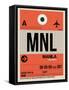 MNL Manila Luggage Tag I-NaxArt-Framed Stretched Canvas