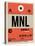 MNL Manila Luggage Tag I-NaxArt-Stretched Canvas