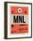 MNL Manila Luggage Tag I-NaxArt-Framed Art Print