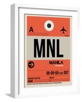 MNL Manila Luggage Tag I-NaxArt-Framed Art Print