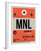 MNL Manila Luggage Tag I-NaxArt-Framed Art Print