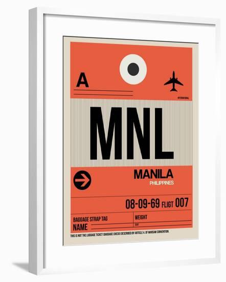 MNL Manila Luggage Tag I-NaxArt-Framed Art Print