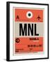 MNL Manila Luggage Tag I-NaxArt-Framed Art Print