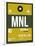 MNL Manila Luggage Tag II-NaxArt-Framed Art Print